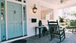blue door