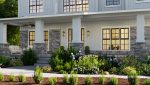 Home exterior featuring Versetta Stone in a Tight-Cut profile and Granite Peak color, demonstrating a low-maintenance siding option that is easy to clean.
