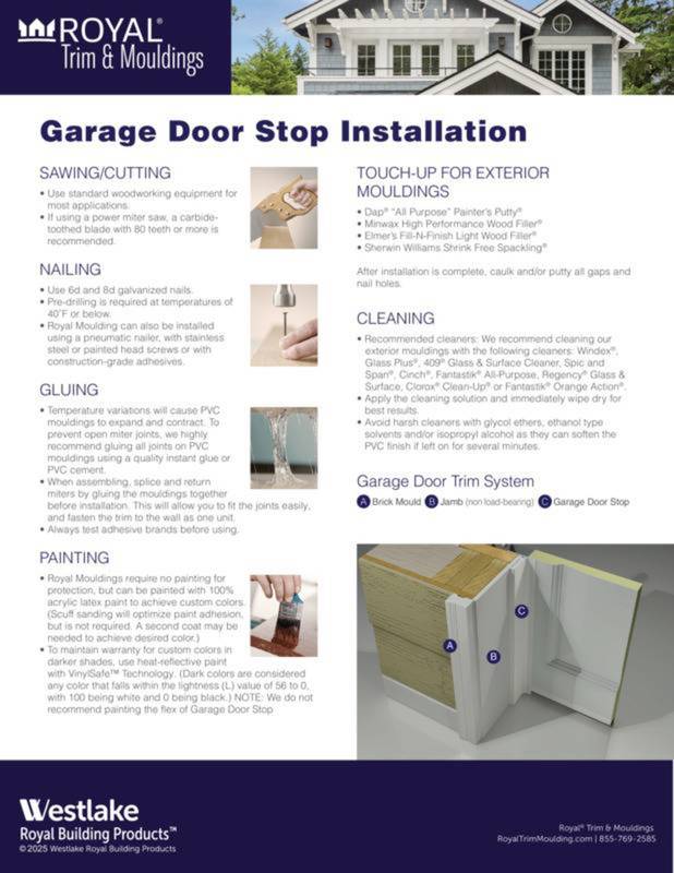 Full Stop Installation Garage Door Stop Installation Guide | Westlake Royal Building Products