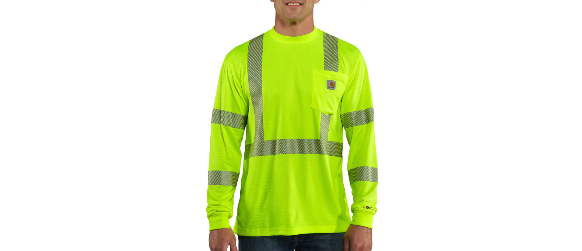 Carhartt High-Vis Sweat-Wicking Work Shirt in Yello