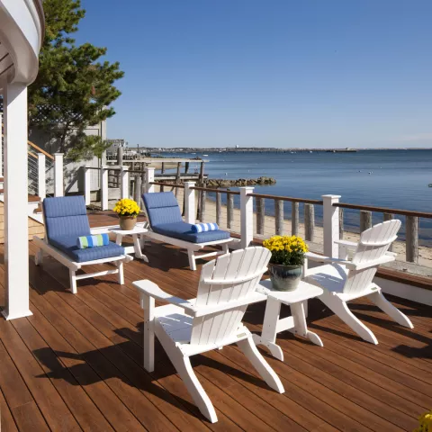 Deck near beach