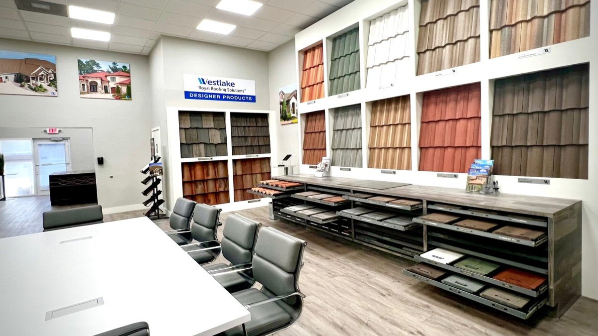 Office area in showroom