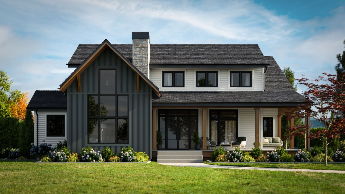 Royal Siding Vertalla accent panel on home exterior