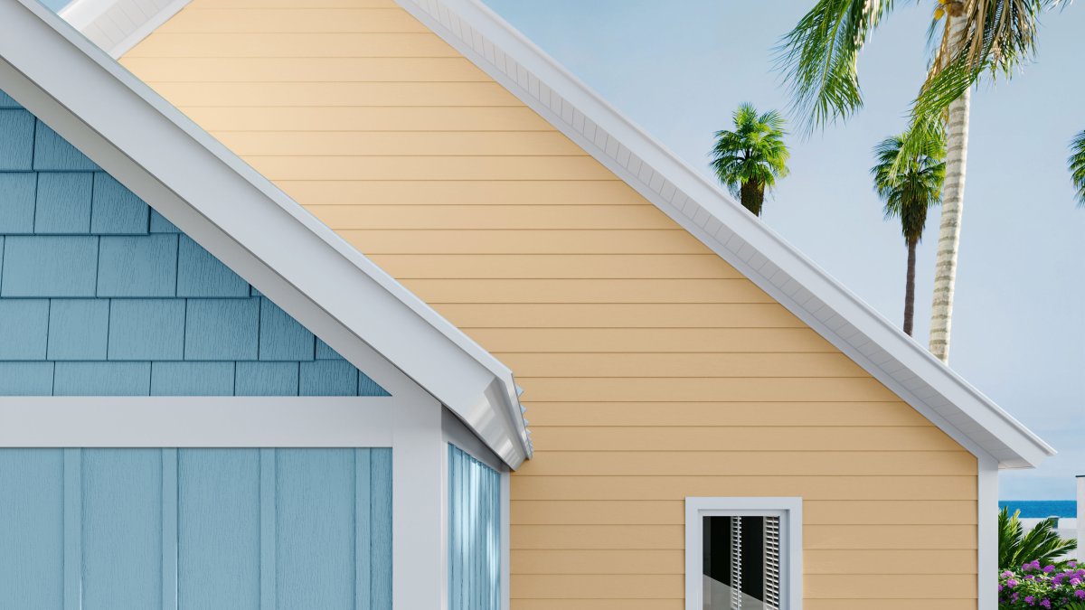 Celect Cellular Composite Siding in Coastal Colors
