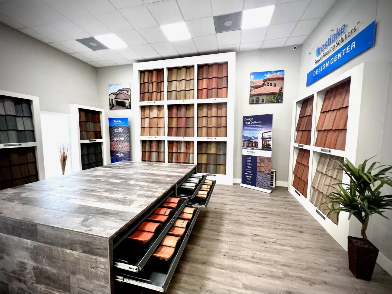 showroom for roofing products