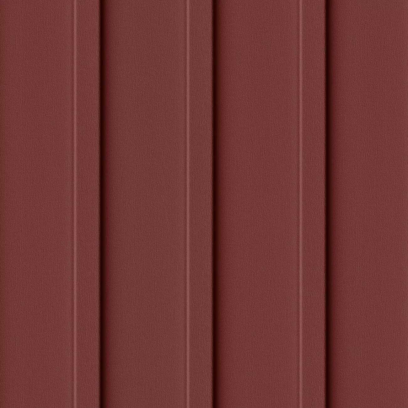 Close up product swatch of red vertical siding