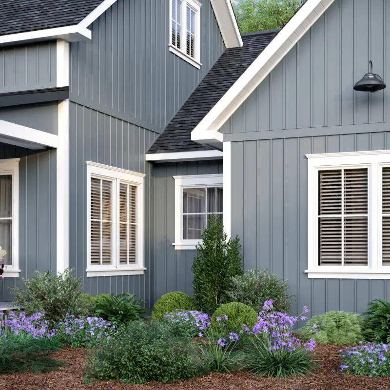 detail shot of front portion of house