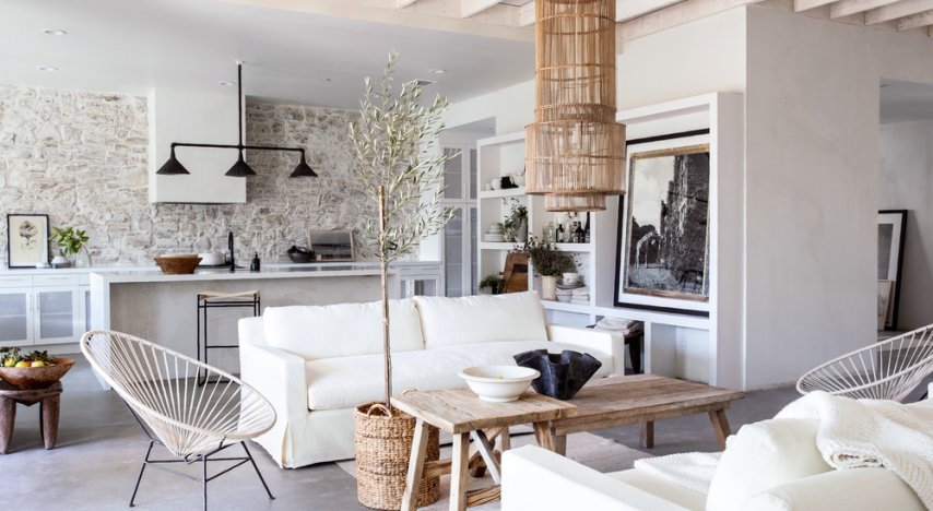 living room and kitchen eldorado stone hillstone